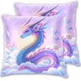 thumbnail image 1 of Elegant Dragon on Clouds Throw Pillow Covers Pillowcases 18 x 18 Inch Home Decor 2 Packs for Bedroom Sofa, 1 of 6