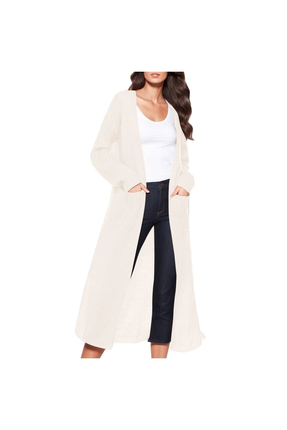 Elegant Draped Front Long Sleeve Womens Cardigan With Pockets and Asymmetrical Hem Design Women Casual Dress Sweater Long Sleeve Hoodie Womens Long Hooded Sweatshirt