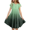thumbnail image 1 of Elegant Dresses for Girls 10-11 Years Tie Dye Clothes for Girls Little Girls Dresses A Line Dresses for Kids Little Girls Dresses Green, 1 of 3