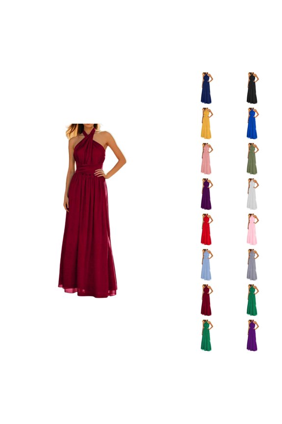 Elegant Dresses for Women Wedding Guest Dresses for Women Dress With Bandeau Bridesmaid Dress Way Dress Long Plus Size Convertible Wrap Dress