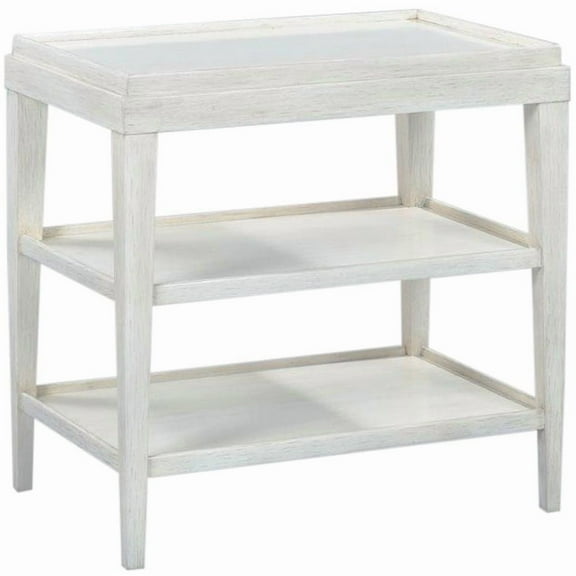 Elegant Driftwood White Side Table with Coastal Charm