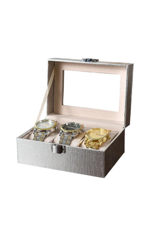 Elegant Dustproof Timepiece Watch Storage Case Transparent Lid Multiple Color Suitable For Home Accessories Organization