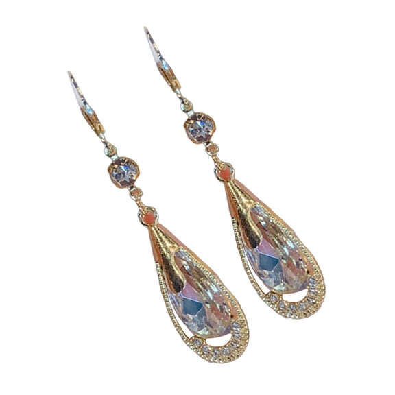 Elegant Ear Studs Water Drop Earrings Date Earrings Alloy Texture Office Wear Jewelry Great for Casual and Formal Event