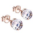 thumbnail image 1 of Elegant Earring Set for Sensitive Ears Sparkling Colorful Full Stud Round Post Jewelry for Women (, 0.6 cm, Light Purple, 1 of 9