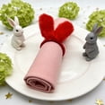 thumbnail image 1 of Elegant Easter Napkin Rings with Bunny Decorations - Perfect for Hotel Table Settings, Family Gatherings, and Festive Dinners - Durable and Stylish Napkin Clips for Holiday Decor and Entertaining, 1 of 6