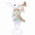 thumbnail image 1 of Elegant Easter Rabbit with Trumpet Wand Home Decors Figurine For Festive Atmosphere In Living Room Or Dining Table, 1 of 11
