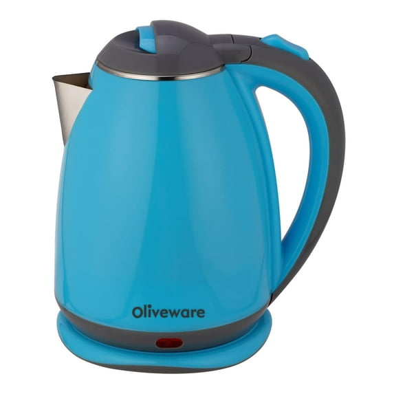 Elegant Electric Kettle by Oliveware | 1.8 litre | 360 degree Rotation | Heat Protection Handle | Automatic Power off - (Pink, 1800 ml)