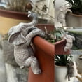 thumbnail image 1 of Elegant Elephant Garden Statue Resin Ornament for Outdoor Bonsai Potted, 1 of 7