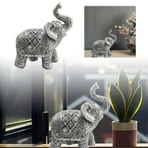 Elegant Handmade Elephant Resin Figurine - Unique Desktop Ornament for Home Décor Ideal for Any Celebration or Occasion