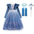 Elegant Elsa Princess Dress for Kids Frozen Winter Snow Queen Costume