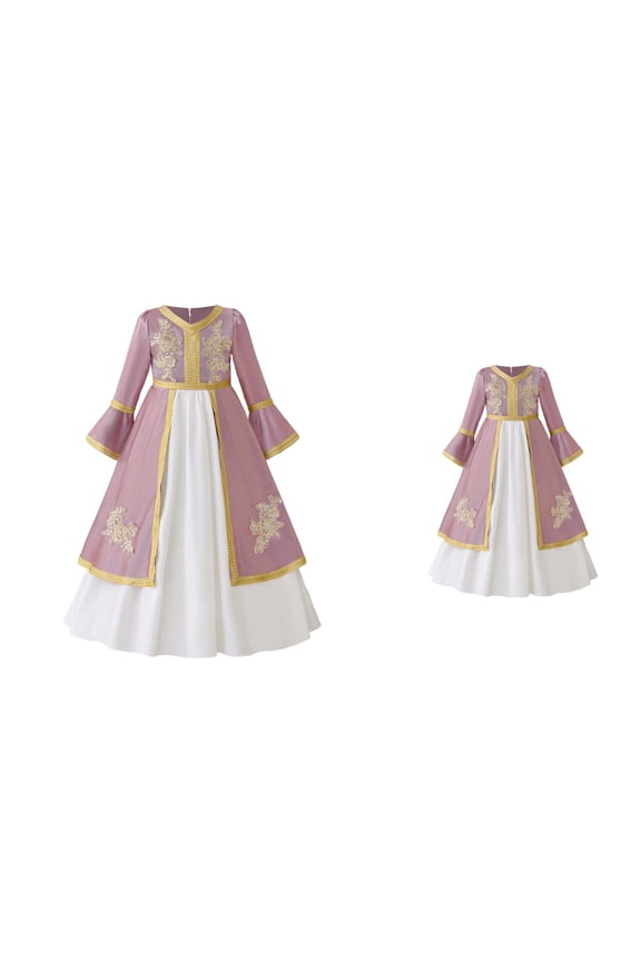 Elegant Embroidered Flower Girl Dress, Sequin Tulle Puffy Skirt, Floor-Length Formal Gown for Weddings & Pageants