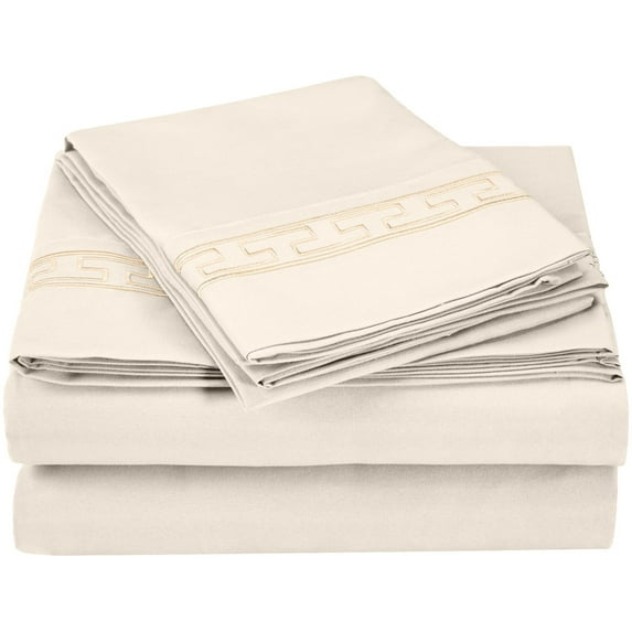 Elegant Embroidered Microfiber Sheet Set