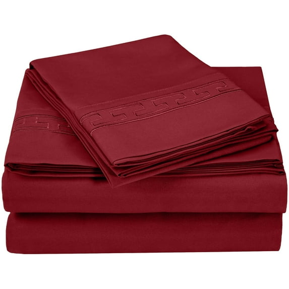 Elegant Embroidered Microfiber Sheet Set