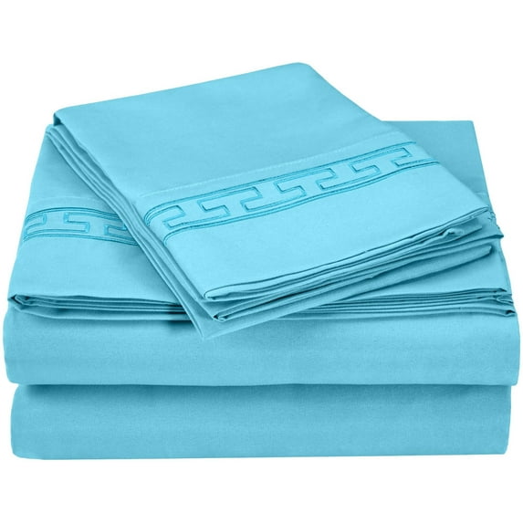 Elegant Embroidered Microfiber Sheet Set