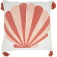 thumbnail image 1 of Elegant Embroidered Seashell Poly Filled Pillow, 1 of 5