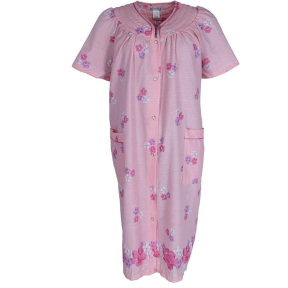 Elegant Emily  Floral Woven Seersucker Duster Gown (Women)