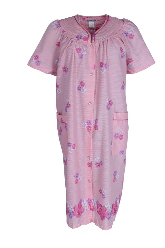 Floral Woven Seersucker Duster Gown (Women)