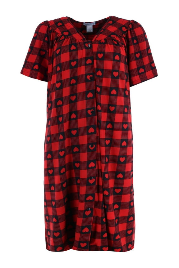 Hearts and Plaid Duster Gown (Women)