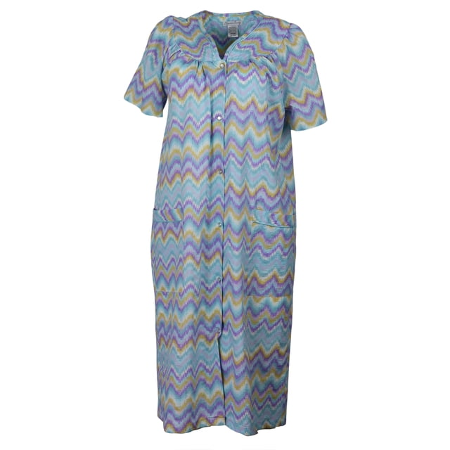 Snap Front Robe Pattern Elegant Emily Women's Snap-Front Duster Robe With Pockets - Funky ...