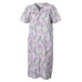thumbnail image 1 of Elegant Emily Women's Snap-Front Duster Robe With Pockets - Lavender Aster - Medium, 1 of 4