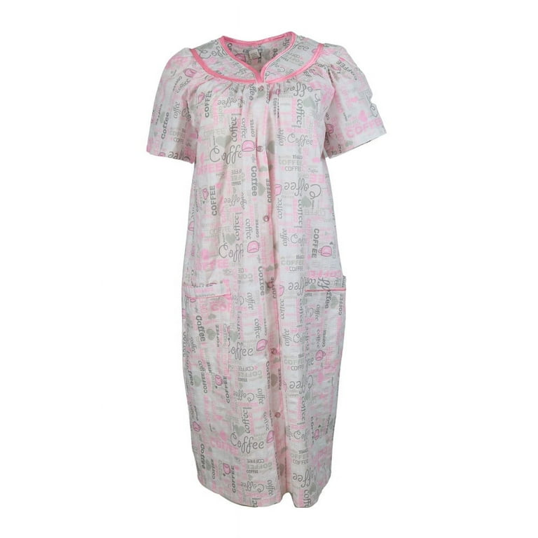 Miss Elaine Snap Front Duster Elegant Emily Women's Cotton Blend