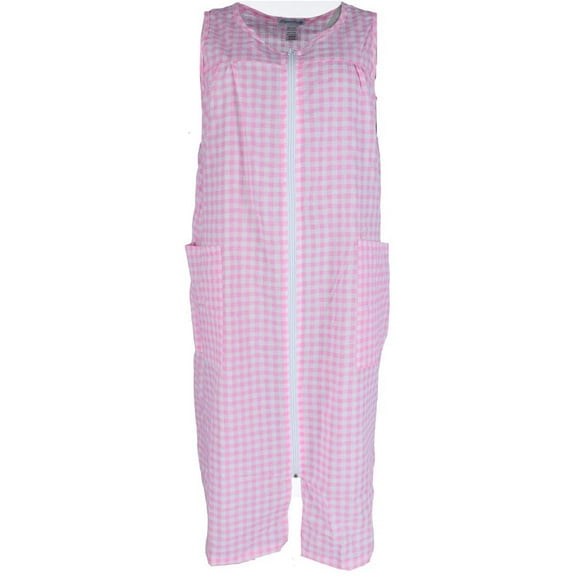 Elegant Emily  Woven Gingham Sleeveless Duster (Women)
