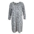 thumbnail image 1 of Elegant Emily's Women's Long Sleeve Fleece Nightgown-Grey Coffee Lover-Large, 1 of 4