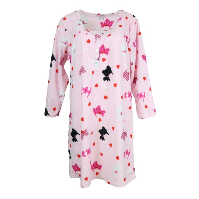 7 VEILS Unisex Fleece Nightgown Robe - Long Warm Plush Kaftan Pajamas With Pockets For Winter
