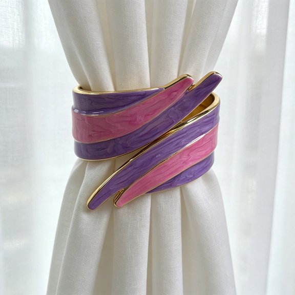 Elegant Enamel Wings Curtain Straps - French Light Luxury Curtain Buckles for Draping Curtains, Decorative Holdbacks for Living Room Bedroom Dining Room