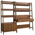 thumbnail image 1 of Elegant Ergode Collection: 2-Piece Wood Office Desk and Bookshelf Set for Productivity and Organization, 1 of 1