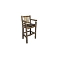thumbnail image 1 of Elegant Escape Barstool 18L x 24W x 44H Saddle Upholstery Stain and Lacquer Finish Solid Lodge Pole Pine Wood Bar Height 30 Inch Seat Height, 1 of 1