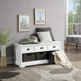 thumbnail image 1 of Elegant Essence Wood Storage Bench, 1 of 8