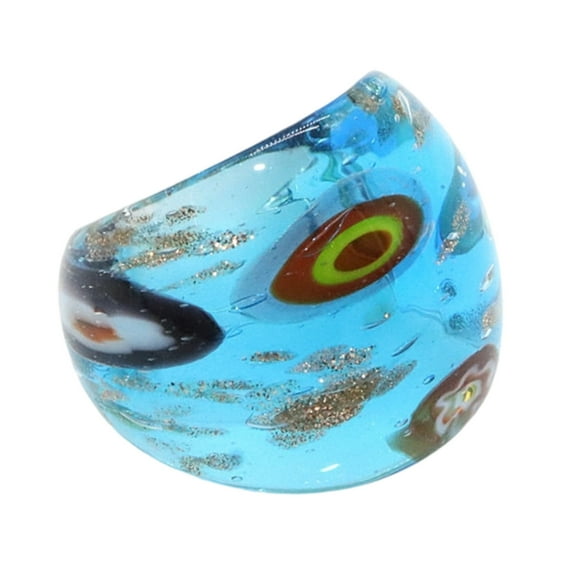 Elegant Ethnic Style Glass Ring Elegant Handmade Gift Colorful Finger Rings for Everyday Wear and Special Occasions