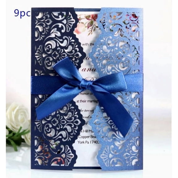 Elegant European Laser Cut Wedding Invitations - Premium Cardstock with Matching Envelopes for Weddings, Anniversaries, and Formal Celebrations