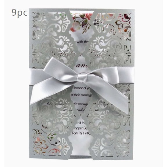 Elegant European Style Laser Cut Wedding Invitations - Customizable High-End Greeting Cards for Weddings and Formal Events