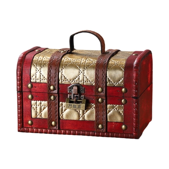 Elegant European Wood Suitcases Spacious Handheld Travel Trunk for Collector and Enthusiasts Daily Casual Use