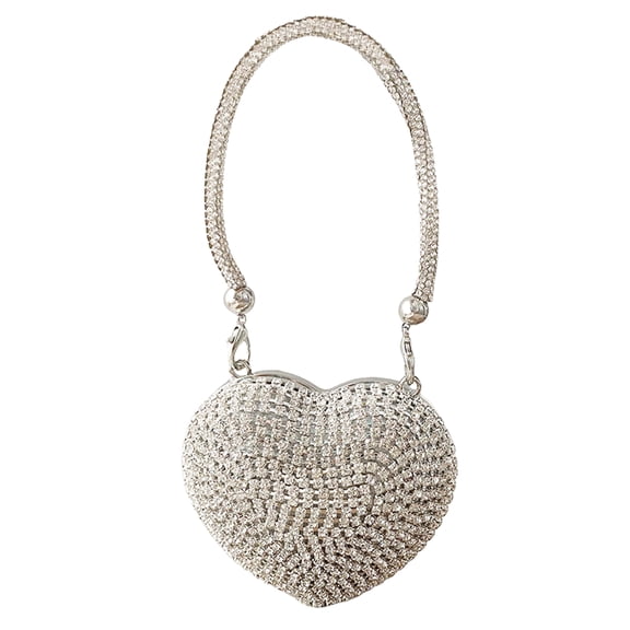 Elegant Evening Bag Satchel with Rhinestones Chain Strap for Women Fashionable Crossbody Purse Wedding Party Handbag