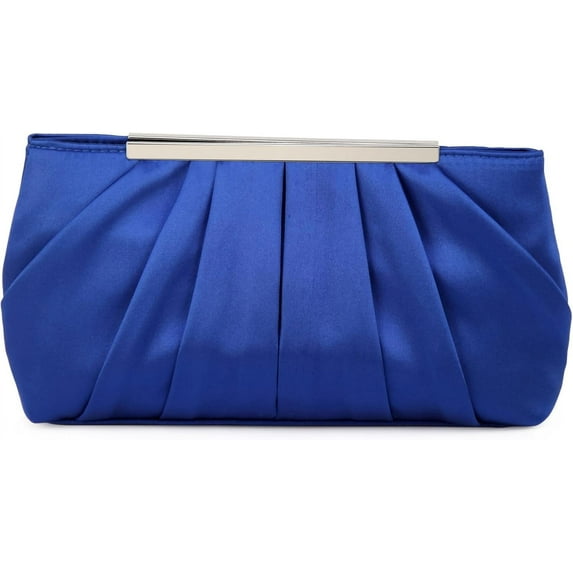 Elegant Evening Clutch Pleated Satin Bridal Purse Party Prom Banquet Handbag Shoulder Bag