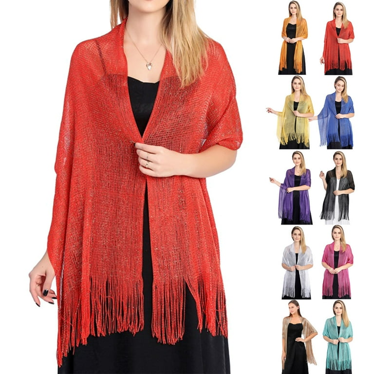 Red shawls and wraps for evening dresses deals