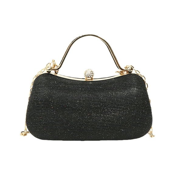 Elegant Evening Purse With Detachable Metal Chain Fashion Shoulder Bag Casual Handbag For Women Wedding Party
