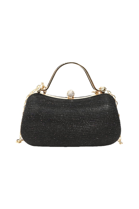 Elegant Evening Purse With Detachable Metal Chain Fashion Shoulder Bag Casual Handbag For Women Wedding Party