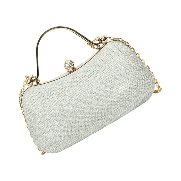 Elegant Evening Purse With Detachable Metal Chain Fashion Shoulder Bag Casual Handbag For Women Wedding Party