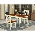 thumbnail image 1 of Elegant and Exclusive MZCL3-WHI-W Dining Room Table Set - Transitional Style, Small Table with Drop Leaf and 2 Wooden Chairs, Buttermilk and Cherry Finish, 1 of 2