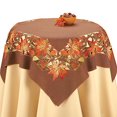 thumbnail image 1 of Elegant Fall Table Linens Brown Square, 1 of 3