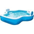 thumbnail image 1 of Elegant Family Pool 10 Feet Long 2 Inflatable Seats with Backrests. New Version, 1 of 4