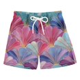 thumbnail image 1 of Elegant Fan Pattern with Pastel Color Swim Trunks Board Shorts Beach Pants Bathing Bottoms 5T, 1 of 8