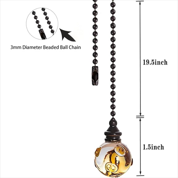 Elegant Fan Pull Chain with Beaded Design Fan Pull Chain Extension Pull Chains for Ceiling Fans And Lights Ceiling Fan Pulls Light Pull Chain Beaded Pull Christmas Decorations Safeglitz