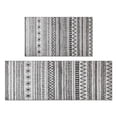 thumbnail image 1 of Elegant Farmhouse Moroccan Throw Rug - Washable, Non-Slip, Soft Low-Pile Kitchen Rug in Rustic Tribal Black & White - Ideal for Entryways and Front Doors, 1 of 7
