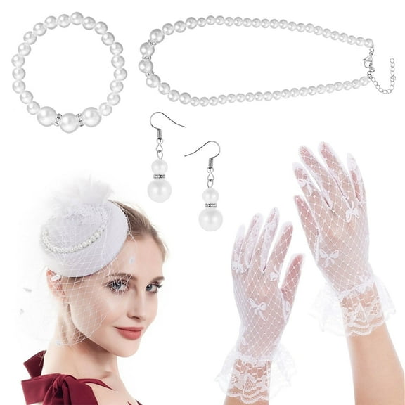 Tea Party Hat Set for Women Tea Party Favors, Bridal Shower Birthday Weddings Birthdays Tea Party Favors Decor 5 Pcs