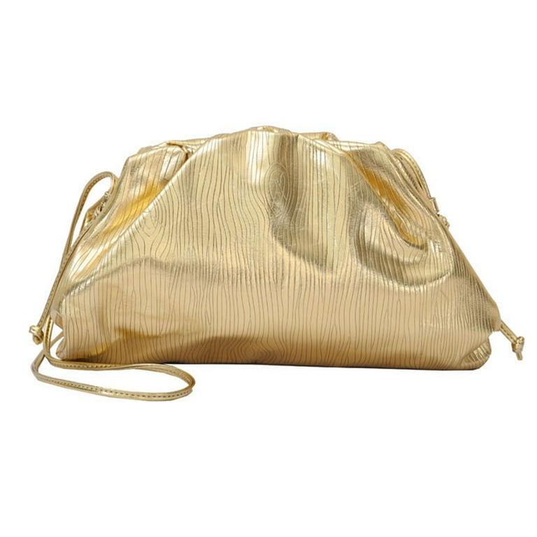 Elegant Fashion Evening Clutch, Cloud Pleated Handbags for Parties